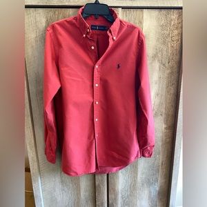 Ralph Lauren Polo Long Sleeve Shirt, Red, Medium